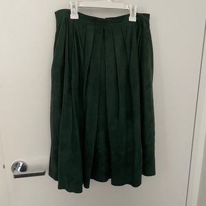 Vintage Real Leather Green Skirt